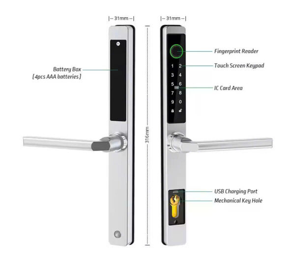 Khóa cửa nhôm BK Lock K07